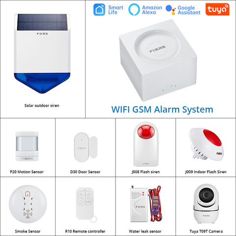 Fuers G95 Wireless Alarm WIFI GSM Security Alarm System Kit Tuya / Smart Life APP Control Motion Detector Burglar Alarm System ► Photo 1/6