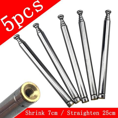 5pcs Full-channel 25cm 5 section telescopic antenna Communications Remote control Signal gain transmit receive Rod antenna ► Photo 1/6