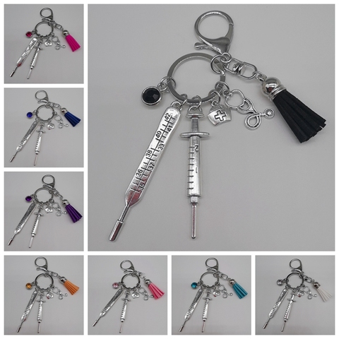 2022/2022 new nurse medical box medical key chain needle syringe stethoscope tassel cute keychain jewelry gift ► Photo 1/6