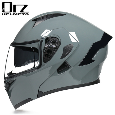 2022 Latest Motorcycle Helmet DOT Approved Safety Modular Flip Voyage Racing Dual Lens Helmet Interior Visor ► Photo 1/6