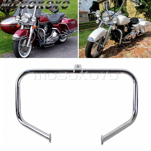 Chrome Highway Engine Guard 32mm Tube Crash Bar Bumper for Harley Touring Road King Street Glide FLHX FLHR FLHT 1997-2008 ► Photo 1/6