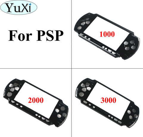 YuXi 1pcs Black Front Faceplate Shell Case Cover Proctector Replacement For Sony for PSP 1000 2000 3000 ► Photo 1/4