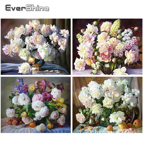 Evershine Diamond Painting Flower Cross Stitch Full Square Drill Embroidery Rhinestone Mosaic Full Layout Wedding Decoration ► Photo 1/6