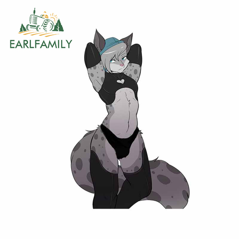 EARLFAMILY 13cm for Furry Femboy Wolf Waterproof Car Stickers Personality Custom Printing Window Trunk VAN SUV Decal ► Photo 1/6