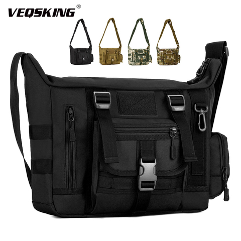 Tactical Sling Shoulder Bag Waterproof Military Crossbody Bag Men's Outdoor Travel Messenger Bag for 14
