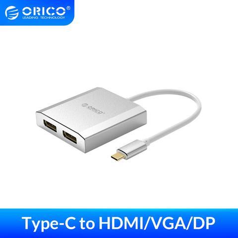 CableCreation USB C to HDMI VGA Adapter, USB Type C to Dual VGA HDMI  4K@30Hz Splitter Converter