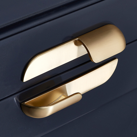 Light Luxury Wardrobe Door Handle Modern Cabinet Handle Golden Drawer Copper Wire Drawing Door Handle New Chinese Style ► Photo 1/6