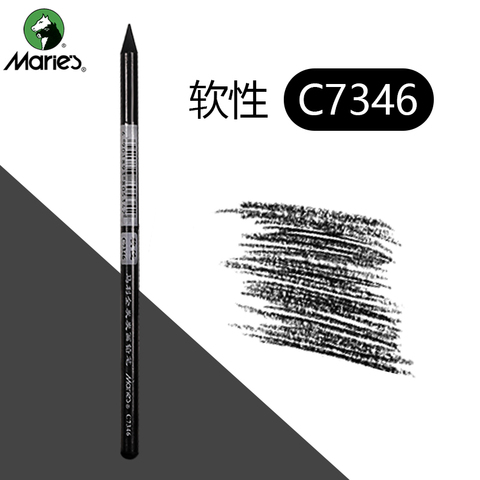 1/3/6 pcs Artist Charcoal Sticks  Professional Manga Sketch Drawing Charcoal Pencil  Whole Lead Core Soft/Medium 2 Grades ► Photo 1/5