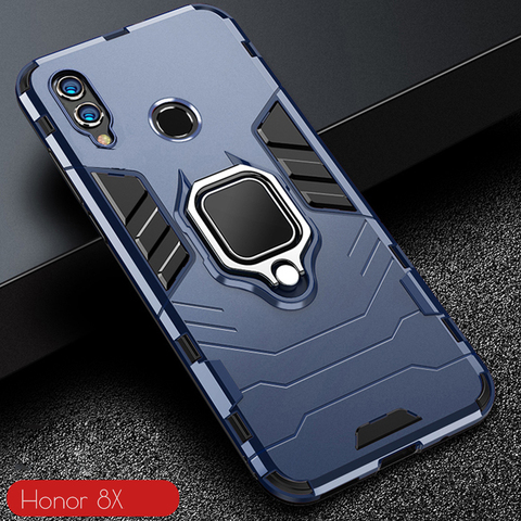 For Honor 8X 8 X Case Armor PC Cover Finger Ring Holder Phone Case For Huawei Honor 8X Max Cover Durable Shockproof Bumper Shell ► Photo 1/6