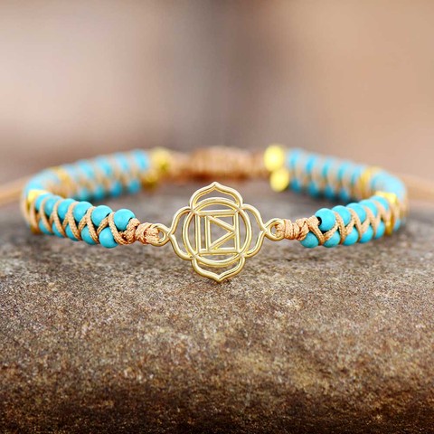 New Charm Bracelets Semi precious Stone Gold Tone Reiki Symbol Bracelets Yoga Friendship Lover Bracelet ► Photo 1/6
