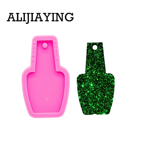 DY0343 Glitter shiny Polish Bottle molds Keychain Silicone Mold for epoxy resin molds DIY craf mould ► Photo 1/6