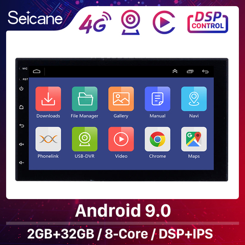 Seicane 2Din Android 9.1 Universal Car Radio GPS  For NISSAN TOYOTA KIA VW Hyundai Suzuki Honda RAV4 SUNNY YARIS COROLLA VIOS ► Photo 1/6