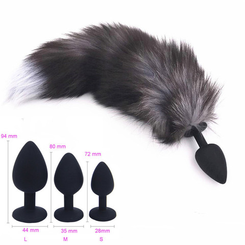 Silicone Anal Plug Sexy Tail Fox Tail Butt Plug Anal Sex Toys for Adults Erotic Animal Tail Cosplay Accessorie Prostate Massager ► Photo 1/6