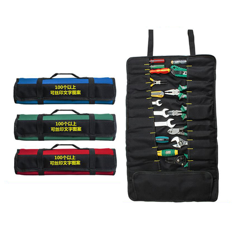 Multifunction Oxford Cloth Folding Wrench Bag Roll Storage Pocket Tools Pouch Organizer Holder Portable Case ► Photo 1/5
