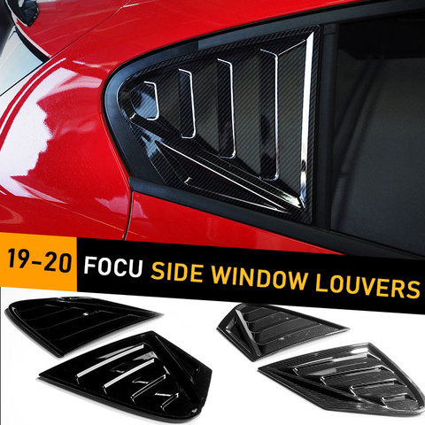 Auto Accessories Window Side Louvers Vent FOR Ford Focus ST-LINE Hatchback 2022 ABS Carbon Fiber Style ► Photo 1/6