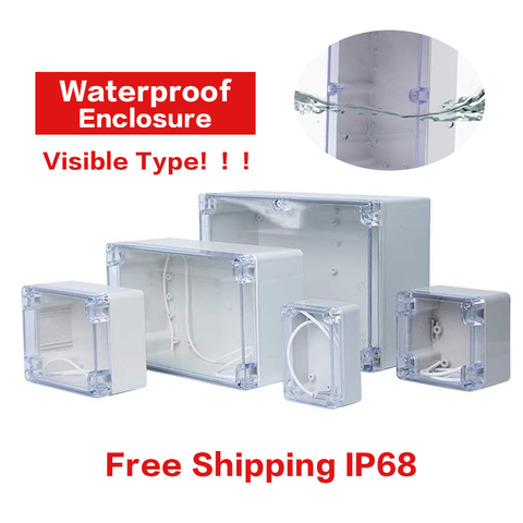 Vislble Waterproof Outdoor Enclosure Transparent  Plastic Box Electronic Project Case Instrument Electrical Box Junction Box ► Photo 1/5