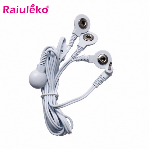 1PC 4 Buttons Electrode Wires  TENS Unit Lead Wires Cables for Tens EMS Standard 2.5mm Connection Massage Tools ► Photo 1/6