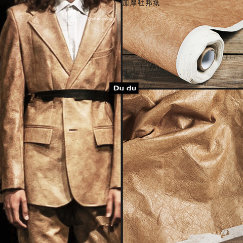 50*105cm Kraft paper Clothing Fabric Thick Tyvek Wash paper Doesn't tear easily Coat Bag Fabric DIY ► Photo 1/6