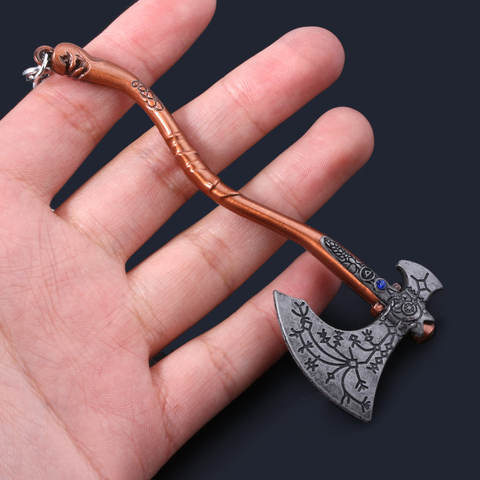 God of War 4 Kratos Axe Key Chain Guardian Shield Pendant Keychain for Women Men Fans Car Keyring Jewelry ► Photo 1/6