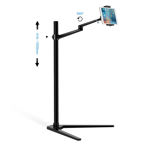 Aluminum Adjustable Height Floor Tablet phone Stand Holder for 4-14 Inch Phone Tablet support Mount for iphone ipad pro 12.9 ► Photo 1/6