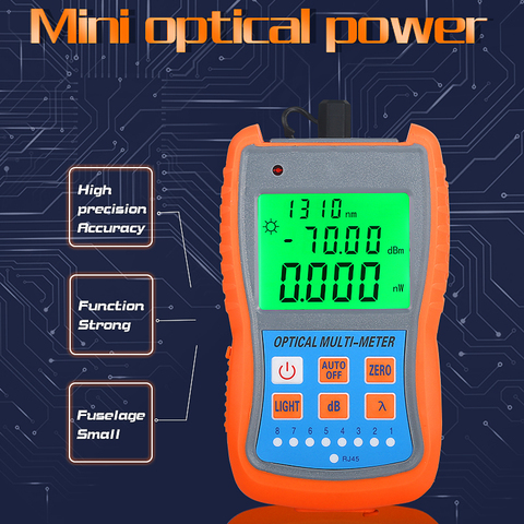 FTTH Mini Optical Power Meter AUA-G70A/50A OPM Fiber Optical Cable Tester -70dBm~+10dBm SC/FC/ST Universal Interface Connector ► Photo 1/6