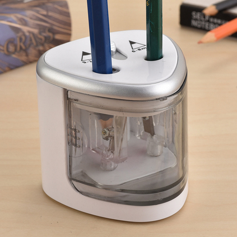 Automatic pencil sharpener Two-hole Electric Touch Switch Pencil Sharpener stationery Home Office School Supplies ► Photo 1/6