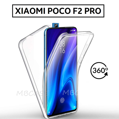 Double Silicone Cases For Xiaomi Mi Poco X3 X2 F1 F2 Pro M2 Full Body 360 Cover On Redmi K30 7A 6A 5 Plus Note 7 6 5 4X Pro Capa ► Photo 1/6