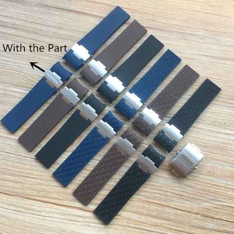 22*20mm Black Brown Blue Waterproof Silicone Rubber Replacement Wrist Watchband Strap Belt For Ulysse Nardin DIVER Bracelet ► Photo 1/6