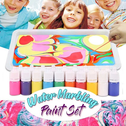 46ml Kids Water-based art paint set Marbling Painting Kit DIY Painting on Water Creative Art Set of 6 Colors acrylic paint ► Photo 1/1