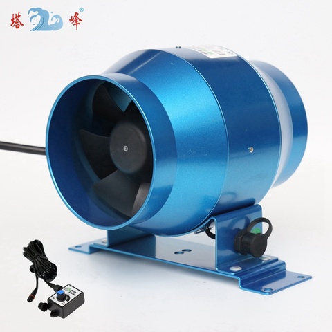 stepless rpm control mixed flow inline fan circular 4 inch pipe high speed quiet exhaust ventilation fan duct fan ► Photo 1/1
