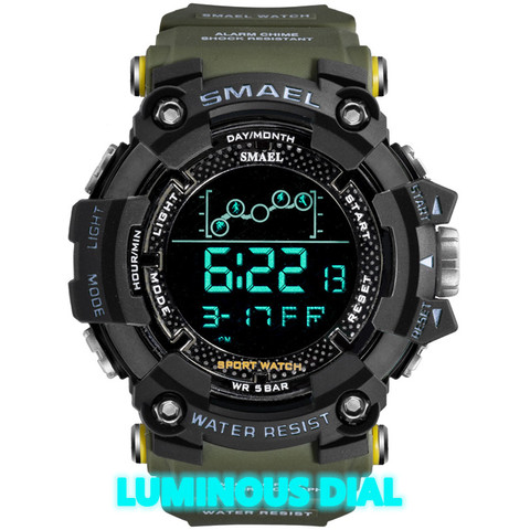 SMAEL Men Outdoor Sports Waterproof Luminous Round Dial Electronic Wrist Watch ► Photo 1/6
