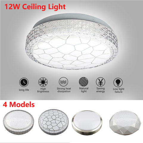 NEW 2022 Living Room LED Flush Mounted Ceiling Light 12W 220V Ceiling Lamps Light (Lampshade + Chassis + Bulb + Accessories) ► Photo 1/6