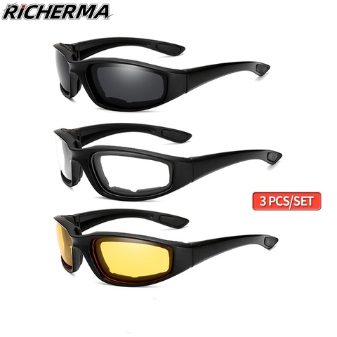 Fashionable Motorcycle Glasses Racing Anti-glare Windproof Vintage Men Women Safety Goggles Cycling Sunglasses Eye Protection ► Photo 1/6