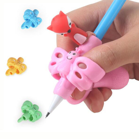 Children'S Pen Tool Silicone Finger 3 Color Ergonomic Posture Correction Tool Pencil Writing Pen Holder Yellow Blue Green ► Photo 1/6