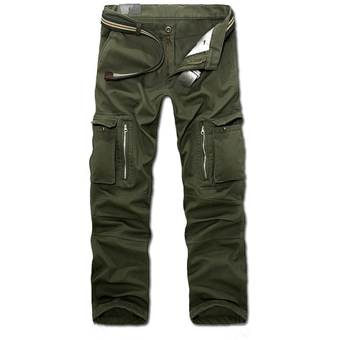 2022 Autumn Winter New Men's Casual Overalls Men Multi-pocket Casual Plus Size Pants Male Fashion Military Tactical Trousers ► Photo 1/6