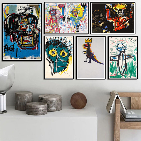 Jean Michel Graffiti Posters And Prints Artist Canvas Painting Modern Wall Art Picture For Living Room Home Decor ► Photo 1/6