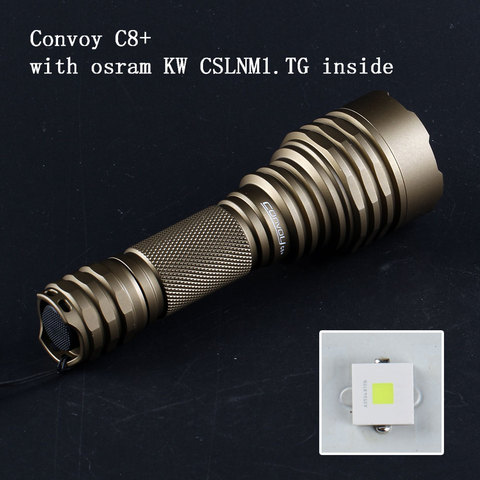 Convoy desert tan / black / silver C8+ with osram KW CSLNM1.TG 6500K ► Photo 1/6