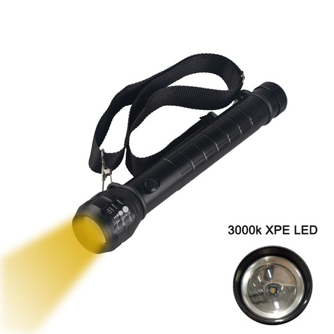 Topcom 3000-3500k Warm Yellow Light 3W LED Photography Flashlight High Quality Zoom Photo Lantern Metal Reflector Police Torch ► Photo 1/6