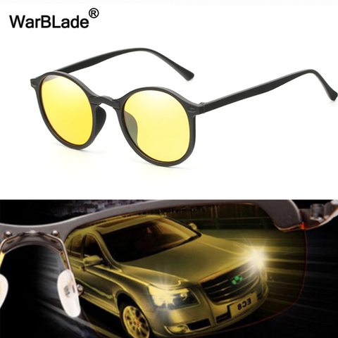 WarBLade Women Men Polarized Sunglasses Round Small Night Vision Sun Glasses Anti-glare Night Driving Goggle UV400 Eyewear Gafas ► Photo 1/6