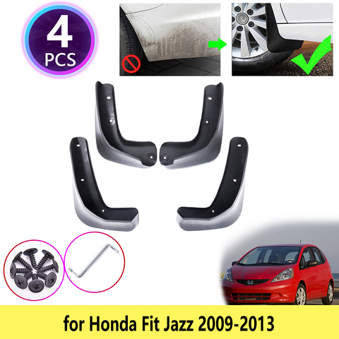 4PCS for Honda Fit Jazz 2009 2010 2011 2012 2013 New Mudguards Mudflaps Fender Mud Flap Splash Guards Protect Car Accessories ► Photo 1/6