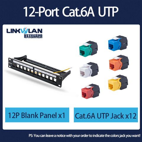 10 inch 12-Port Modular Patch Panel 12port Blank Patch Panel Included 12pcs of Keystone Jacks or Keystone Adapters ► Photo 1/6