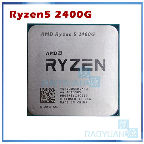 AMD Ryzen 5 2400G R5 2400G 3.6 GHz Quad-Core Quad-Thread 65W CPU Processor YD2400C5M4MFB Socket AM4 ► Photo 1/1