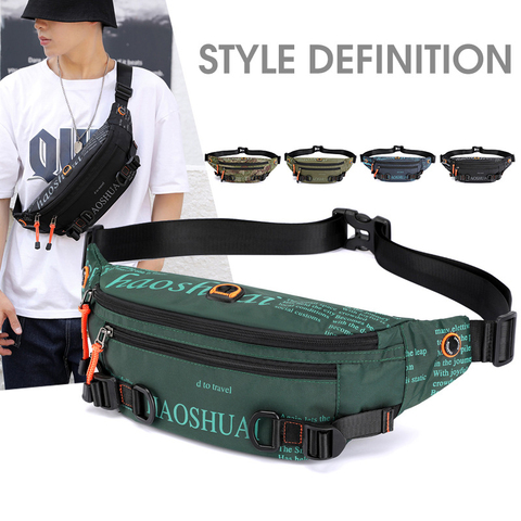 Hip Hop Bum Bags New Women Men's Fanny Pack Street Fashion Chest Crossbody Bag Sports Running Waist Belt Bag Cool Packs ► Photo 1/6