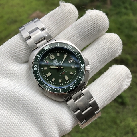 SD1970 New Arrival 2022 Green Ceramic Bezel 20ATM Water Resistant NH35 Automatic watch 6105 Turtle ► Photo 1/6
