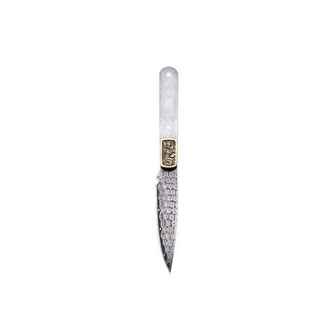 Dobeli Damascus Steel Knife blade DIY semi - finished Tea Knife needle  Outdoor Straight Knife Hand Tools Material Science ► Photo 1/4