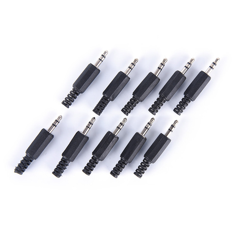 10Pcs 3.5mm jack plug 3.5 stereo plug Black 3.5mm Audio Jack Plug Headphone male Connector Wholesale ► Photo 1/6