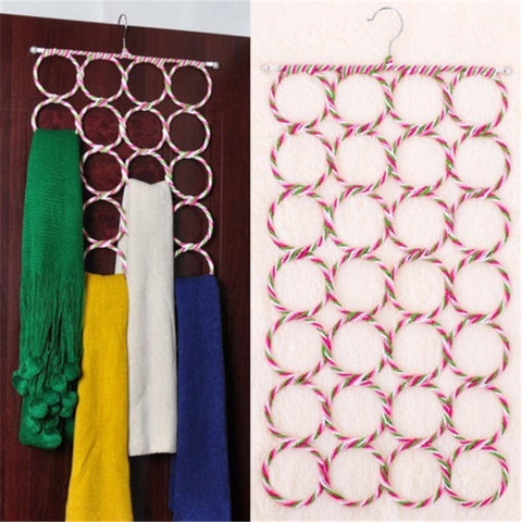 9/12/16/28 Holes Scarf Hanger Multi Scarves Display Hang Ties Belt Organize Circle Storage Holder Clothes hanger ► Photo 1/6