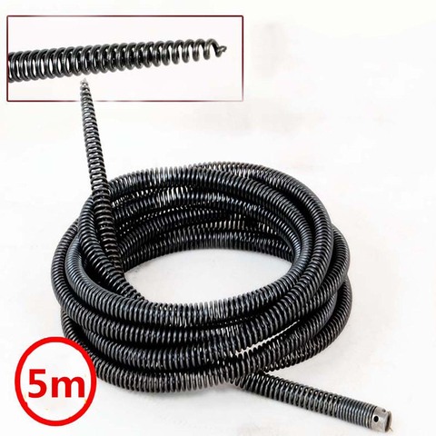 5m Length Long Flexible Extension Spring For Electric Drill Sewer Dredger Spring Pipe Dredging Tool Household Hair Cleaner ► Photo 1/2