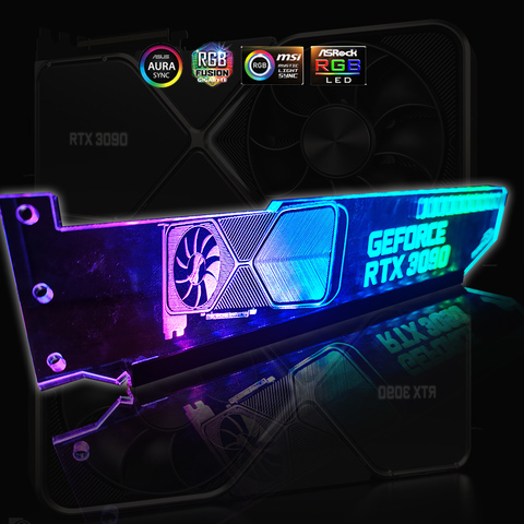 RGB GPU Bracket NVIDIA RTX3090 RTX3080 DIY VGA Support Customize Horizental Video Card Holder 5V12V AURA Water Cooler Custom MOD ► Photo 1/6