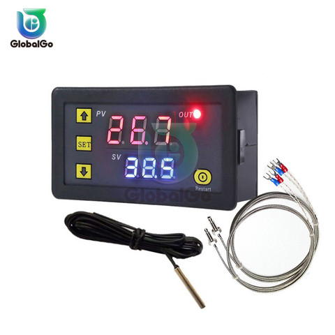 K-type Thermocouple Thermometer Thermostat -60°C~ 500°C Digital Temperature Controller Heating Cooling Switch NTC Sensor W3230 ► Photo 1/6